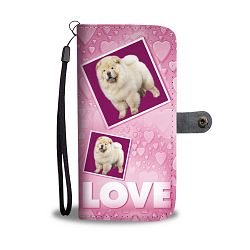 Chow Chow Dog with Love Print Wallet Case-Free Shipping - Samsung Galaxy S6