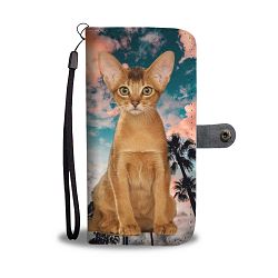 Cute Abyssinian Cat Print Wallet Case- Free Shipping - Samsung Galaxy S7 Edge