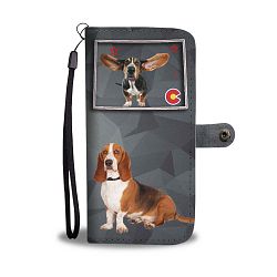Cute Basset Hound Print Wallet Case-Free Shipping-CO State - Samsung Galaxy S8