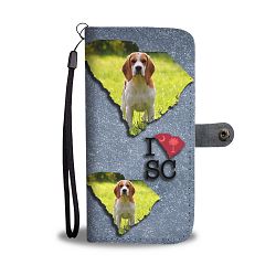 Cute Beagle Dog Print Wallet Case-Free Shipping-SC State - Samsung Galaxy J3