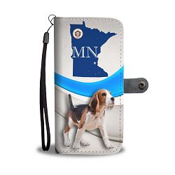 Cute Beagle Print Wallet Case-Free Shipping-MN State - Samsung Galaxy S4