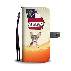 Cute Chihuahua Print Wallet Case-Free Shipping-GA State - Samsung Galaxy Note 4