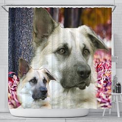 Cute Chinook Dog Print Shower Curtains-Free Shipping - Shower Curtain - Cute Chinook Dog Print Shower Curtains-Free Shipping