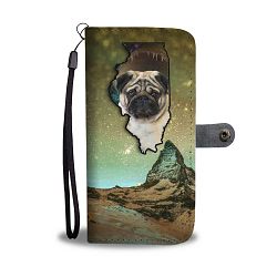 Cute Pug Print Wallet Case-Free Shipping-IL State - Huawei P10