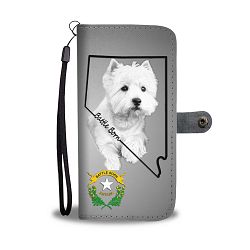 Cute West Highland White Terrier Print Wallet Case-Free Shipping-NV State - Google Pixel