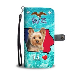 Cute Yorkshire Terrier Print Wallet Case-Free Shipping- IA State - Samsung Galaxy Core PRIME G360