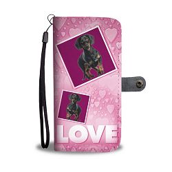 Dachshund Dog with Love Print Wallet Case-Free Shipping - iPhone 7 Plus / 7s Plus