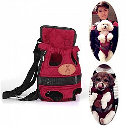 Foldable Fashion Pet Dog Carrier - Red / M