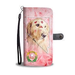 Golden Retriever Print Wallet Case- Free Shipping-NV State - HTC 11