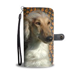 Hand Crafted Afghan Hound Dog Print Wallet Case-Free Shipping - iPhone 8 Plus