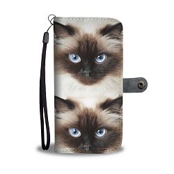 Himalayan Cat Face Print Wallet Case-Free Shipping - Samsung Galaxy S6 Edge PLUS