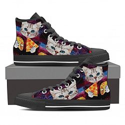 Hungry Cat-Women's Canvas Shoes-Free Shipping - Womens High Top - White - Hungry Cat-Women's White Canvas Shoes-Free Shipping / US12 (EU43)
