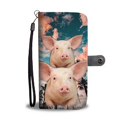 Large White Pig Print Wallet Case- Free Shipping - Xiaomi Mi 5X