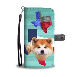 Lovely Akita Dog Print Wallet Case-Free Shipping-TX State - iPhone 5 / 5s / 5c / SE / SE 2