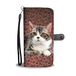 Lovely American Wirehair Cat Print Wallet Case-Free Shipping - Google Pixel 2