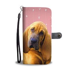 Lovely Bloodhound Dog Print Wallet Case-Free Shipping - Samsung Galaxy A7