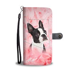 Lovely Boston Terrier Print Wallet Case- Free Shipping- AZ State - Samsung Galaxy Note 8