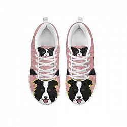 Lovely Border Collie Dog-Women's Running Shoes-Free Shipping-For 24 Hours Only - Women's Sneakers - White - Lovely Border Collie Dog-Women's Running Shoes-Free Shipping / US11.5 (EU43)