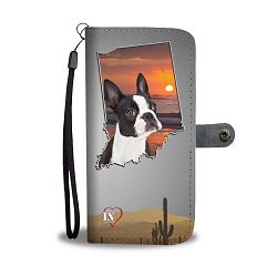Lovely Boston Terrier Print Wallet Case-Free Shipping-IN State - Samsung Galaxy A3
