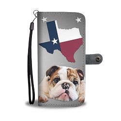 Lovely Bulldog Wallet Case-Free Shipping- TX State - iPhone 8 Plus