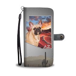Lovely French Bulldog Print Wallet Case-Free Shipping- AZ State - LG K10