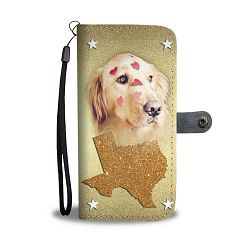 Lovely Golden Retriever Print Wallet Case- Free Shipping-TX State - Samsung Galaxy Note 7