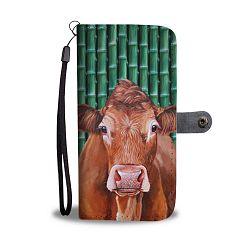 Lovely Limousin Cattle (Cow) Print Wallet Case-Free Shipping - Huawei P10