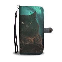 Lovely York Chocolate Cat Print Wallet Case-Free Shipping - iPhone 4 / 4s