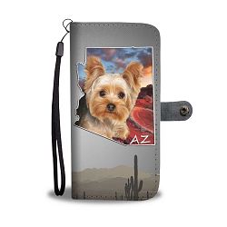 Lovely Yorkie Print Wallet Case-Free Shipping- AZ State - Samsung Galaxy S6 Edge