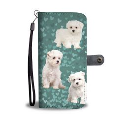 Maltese Dog On Hearts Print Wallet Case-Free Shipping - Samsung Galaxy S4