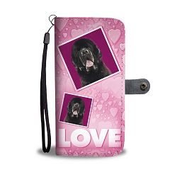 Newfoundland Dog with Love Print Wallet Case-Free Shipping - Motorola Moto Z Force