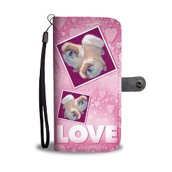 Pekingese Dog with Love Print Wallet Case-Free Shipping - HTC Bolt