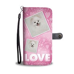 Pomeranian Dog with Love Print Wallet Case-Free Shipping - Samsung Galaxy Core PRIME G360
