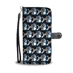 Poodle Dog Pattern Print Wallet Case-Free Shipping - iPhone 8 Plus