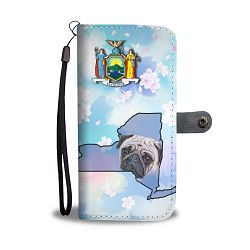 Pug Dog Print Wallet Case-Free Shipping-NY State - Samsung Galaxy S9 PLUS