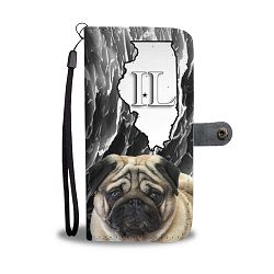 Pug Print Wallet Case-Free Shipping-IL State - OnePlus 5 / 5T