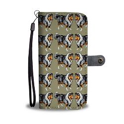 Rough Collie Dog 2nd Pattern Print Wallet Case-Free Shipping - Samsung Galaxy S6
