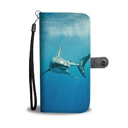 Shark Print Wallet Case- Free Shipping - HTC 11