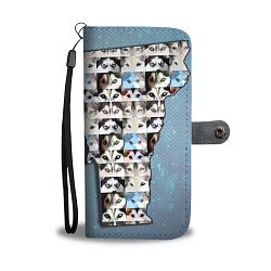 Siberian Husky Dog Eyes Print Wallet Case-Free Shipping-VT State - Samsung Galaxy J7