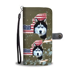 Siberian Husky Dog Print Wallet Case-Free Shipping-NY State - LG V20