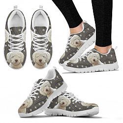 Spanish Water Dog Print Christmas Running Shoes For Women-Free Shipping - Women's Sneakers - White - Spanish Water Dog Print Christmas Running Shoes For Women-Free Shipping / US7 (EU38)