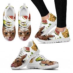 Susan Elizabeth 'Smiley Cat' Running Shoes For Women-3D Print-Free Shipping - Women's Sneakers - White - Susan Elizabeth 'Smiley Cat' Running Shoes For Women-3D Print-Free Shipping / US9 (EU40)