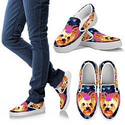 Valentine's Day Special-Yorkshire Terrier (Yorkie) Print Slip Ons Shoes For Women-Free Shipping - Women's Slip Ons - White - Valentine's Day Special-Yorkshire Terrier (Yorkie) Print Slip Ons Shoes For Women-Free Shipping / US9 (EU40)