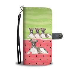 Whippet Dog Print Wallet Case-Free Shipping - Nokia 8