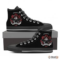 Women's Canvas Shoes - Free Shipping - Womens High Top - Black - Women's Canvas Shoes - Free Shipping / US7 (EU37)