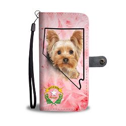 Yorkshire Terrier On Pink Print Wallet Case-Free Shipping- NV State - Samsung Galaxy S7