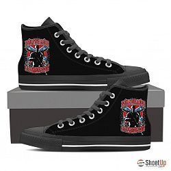 You Can Give Peace A Chance-Men's Canvas Shoes-Free Shipping - Mens High Top - Black - You Can Give Peace A Chance-Men's Canvas Shoes-Free Shipping / US10 (EU42)