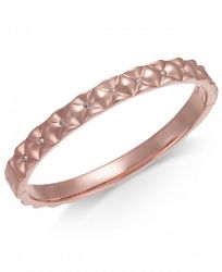 kate spade new york Rose Gold-Tone Pave Quilted Bangle Bracelet