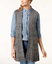 Karen Scott Petite Marled Sweater Vest, Created for Macy's