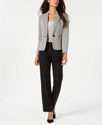 Le Suit One-Button Notched-Collar Pantsuit